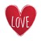 "LOVE" Heart Shaped Hooked Valentine's Day Accent Throw Pillow 18"